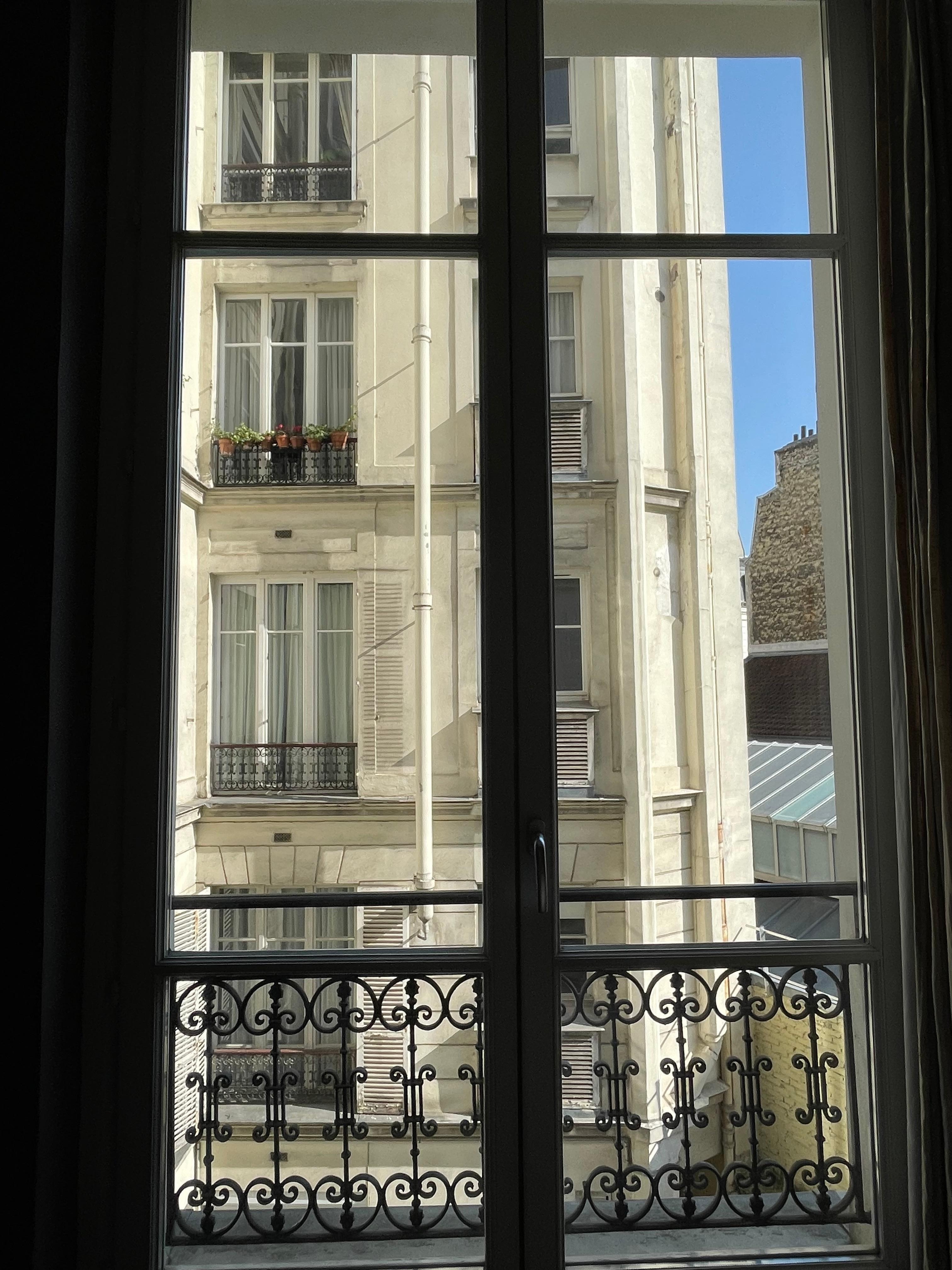 View from room at rear of hotel with views over courtyard 