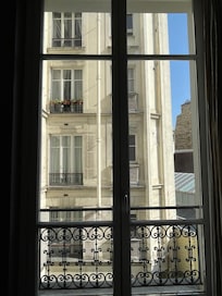 View from room at rear of hotel with views over courtyard