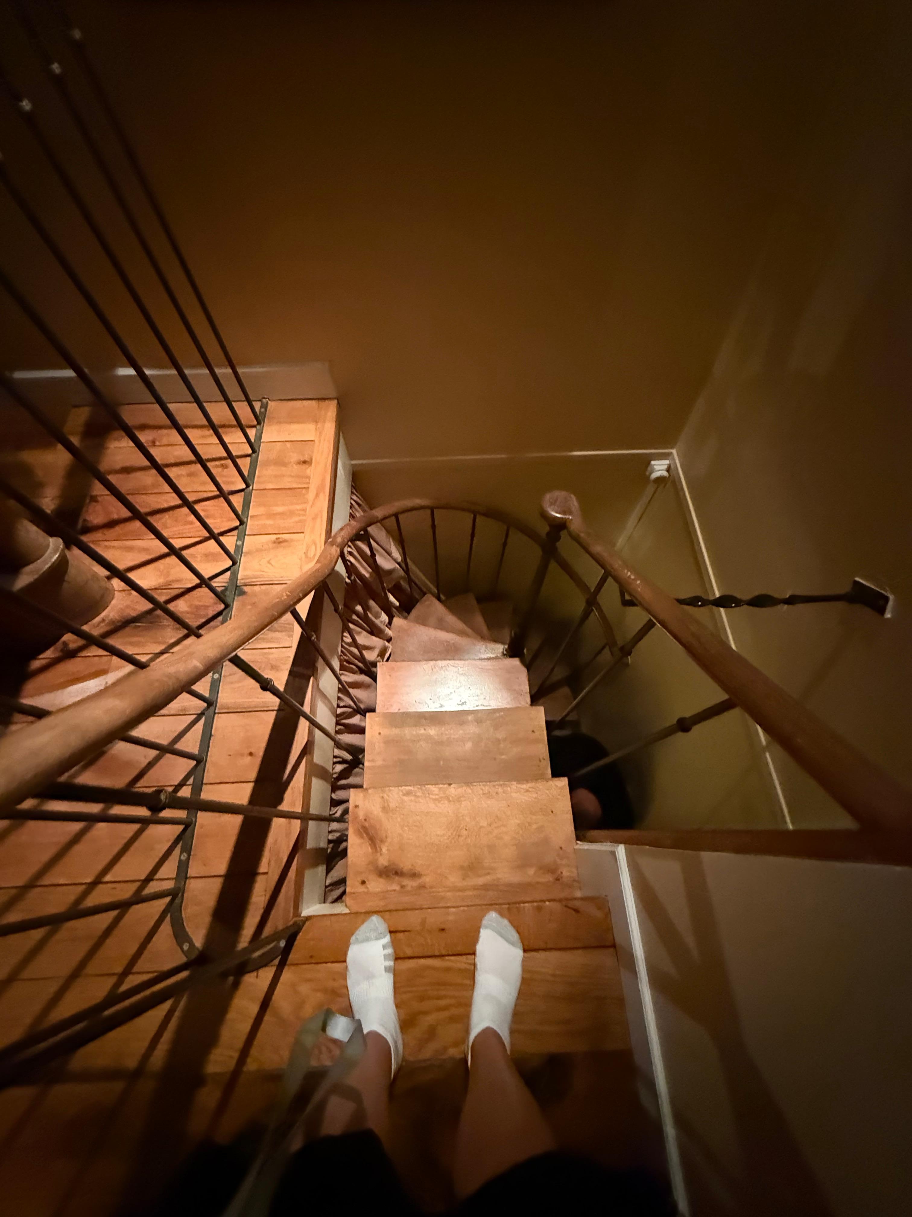 Staircase to downstairs bedroom