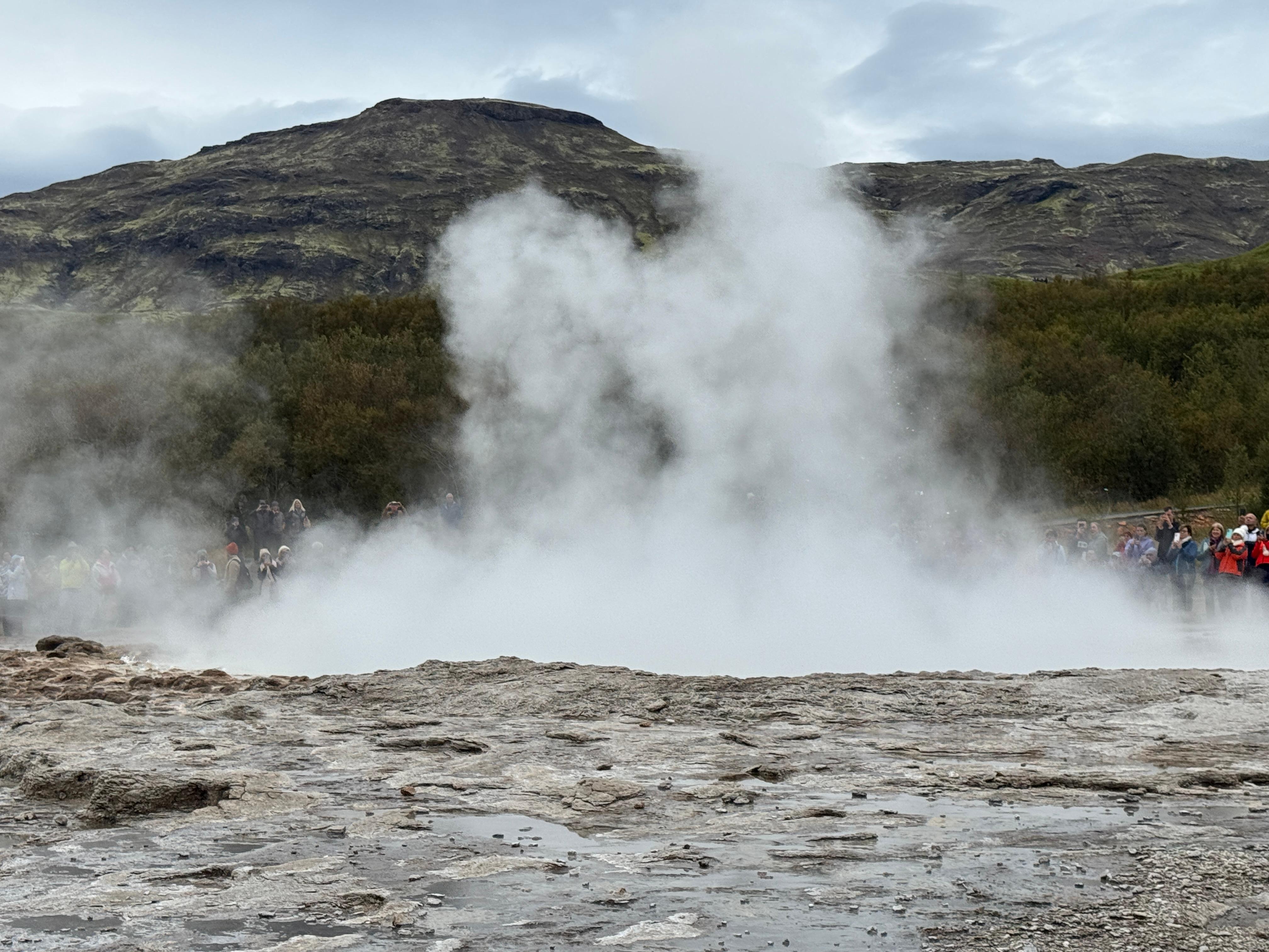 A geyser erupting at Geysir
