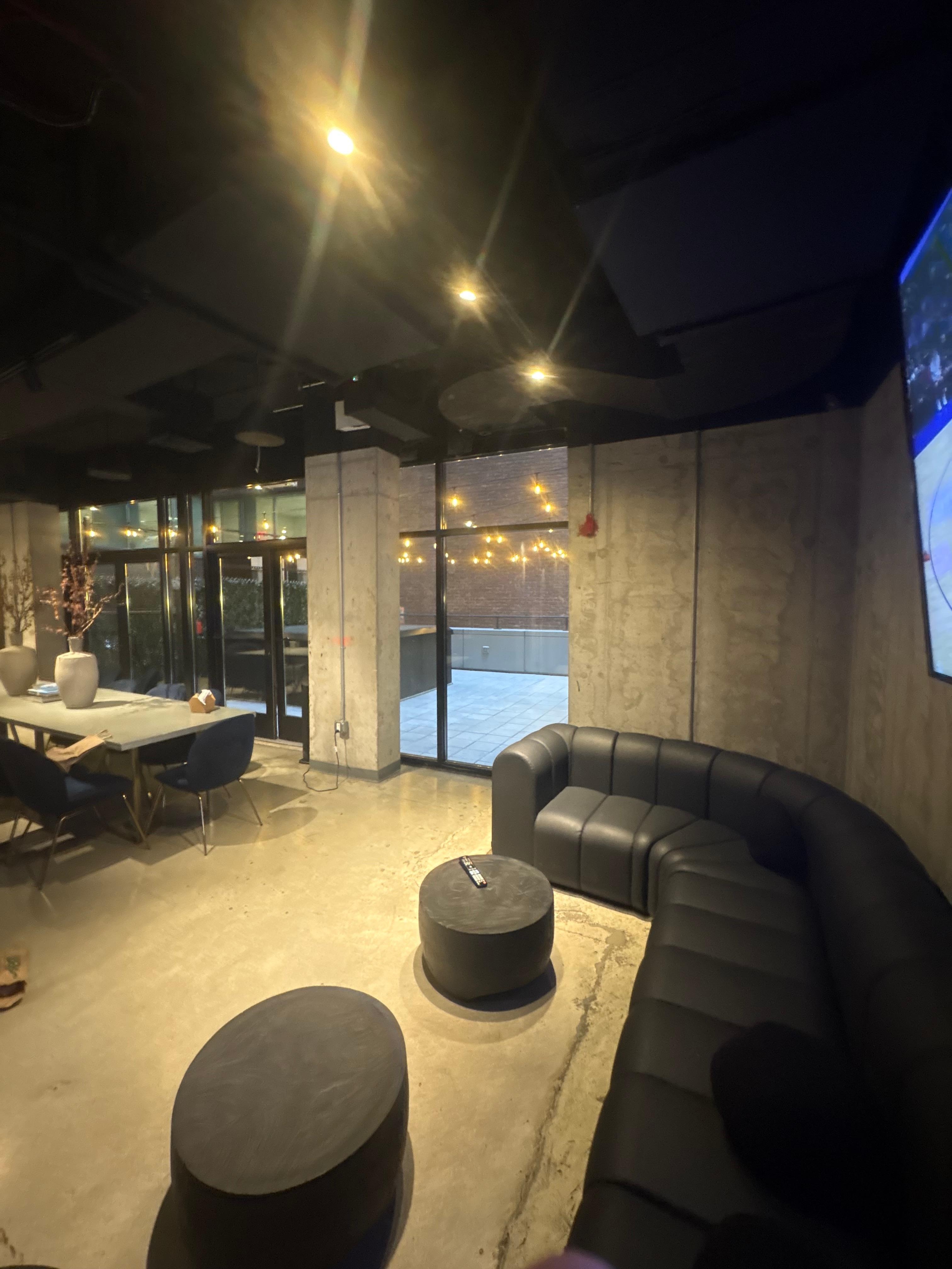 Some of the trash but great common space!