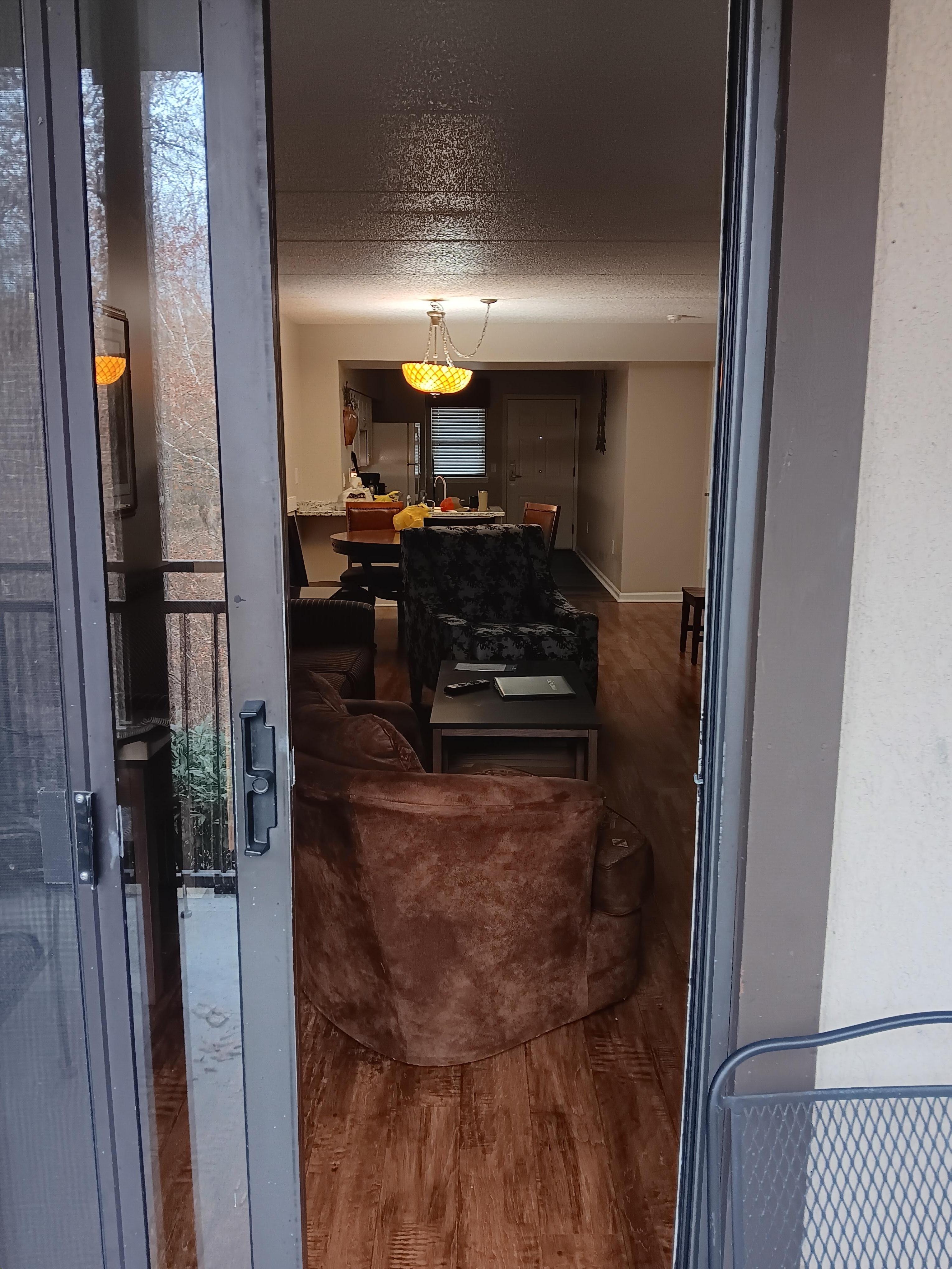 Balcony door to living room