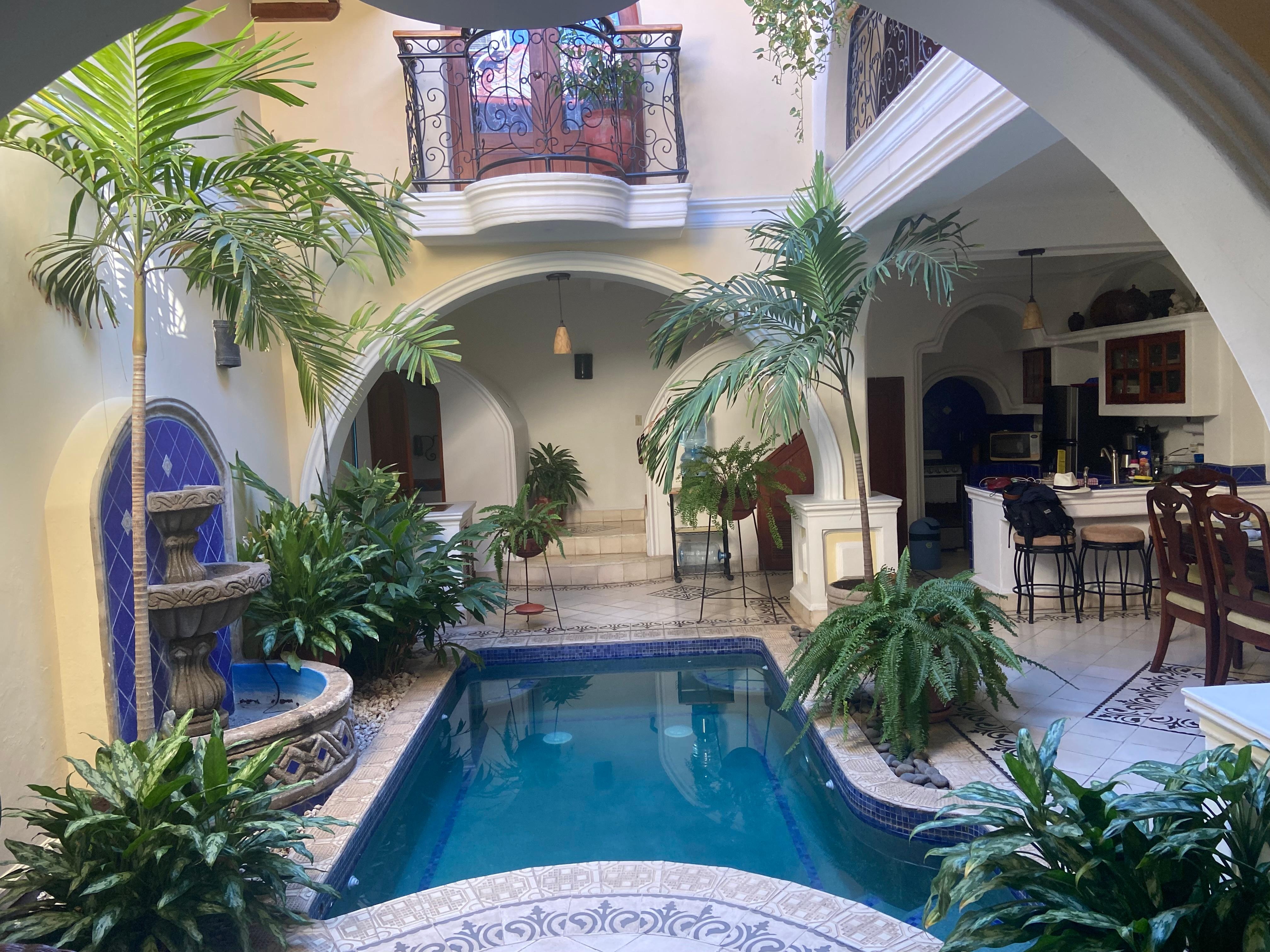 Main floor with pool