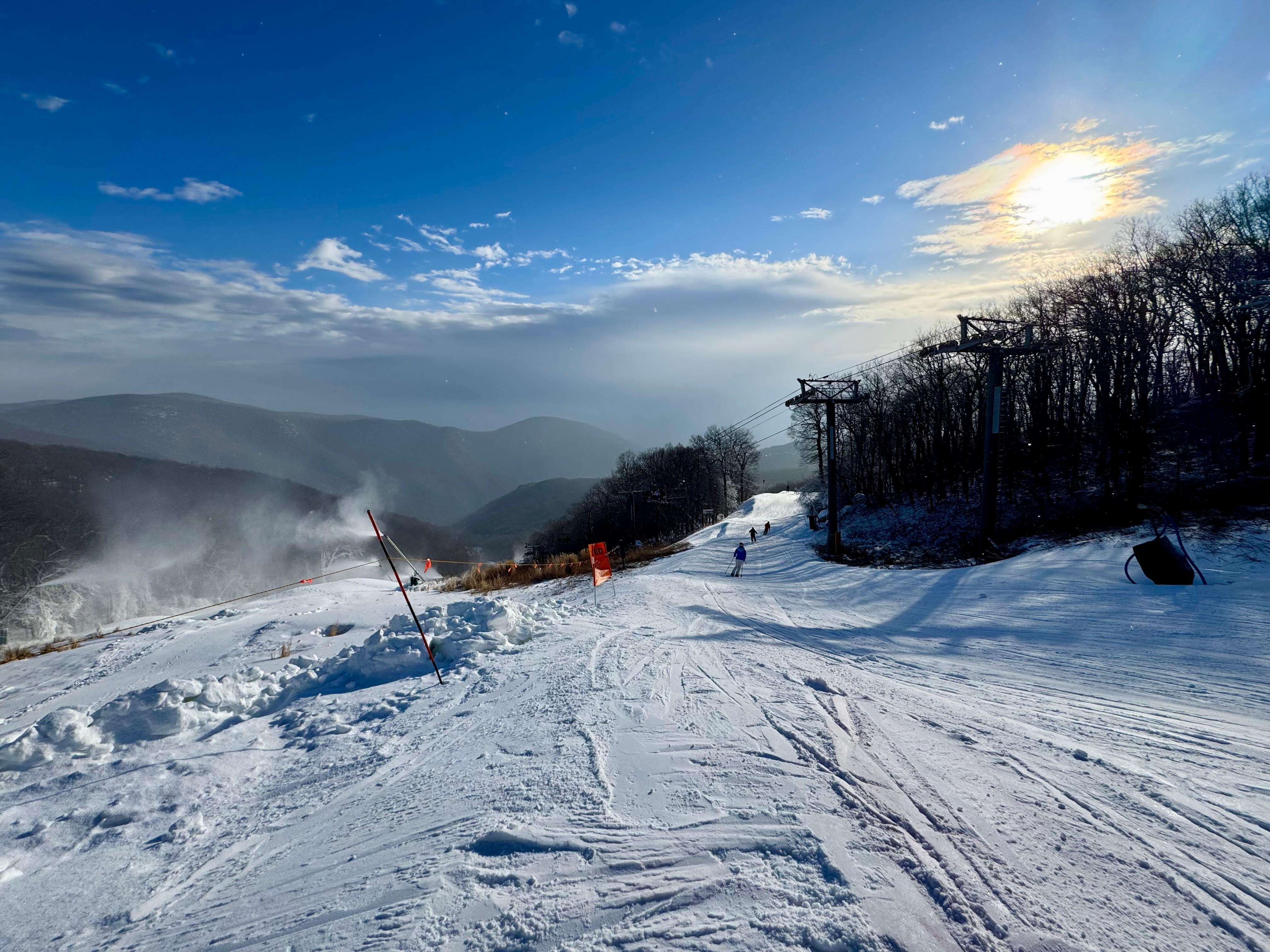 Morning up on top of the Highlands ski slope. 