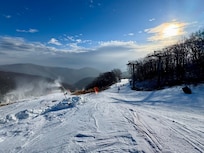 Morning up on top of the Highlands ski slope.