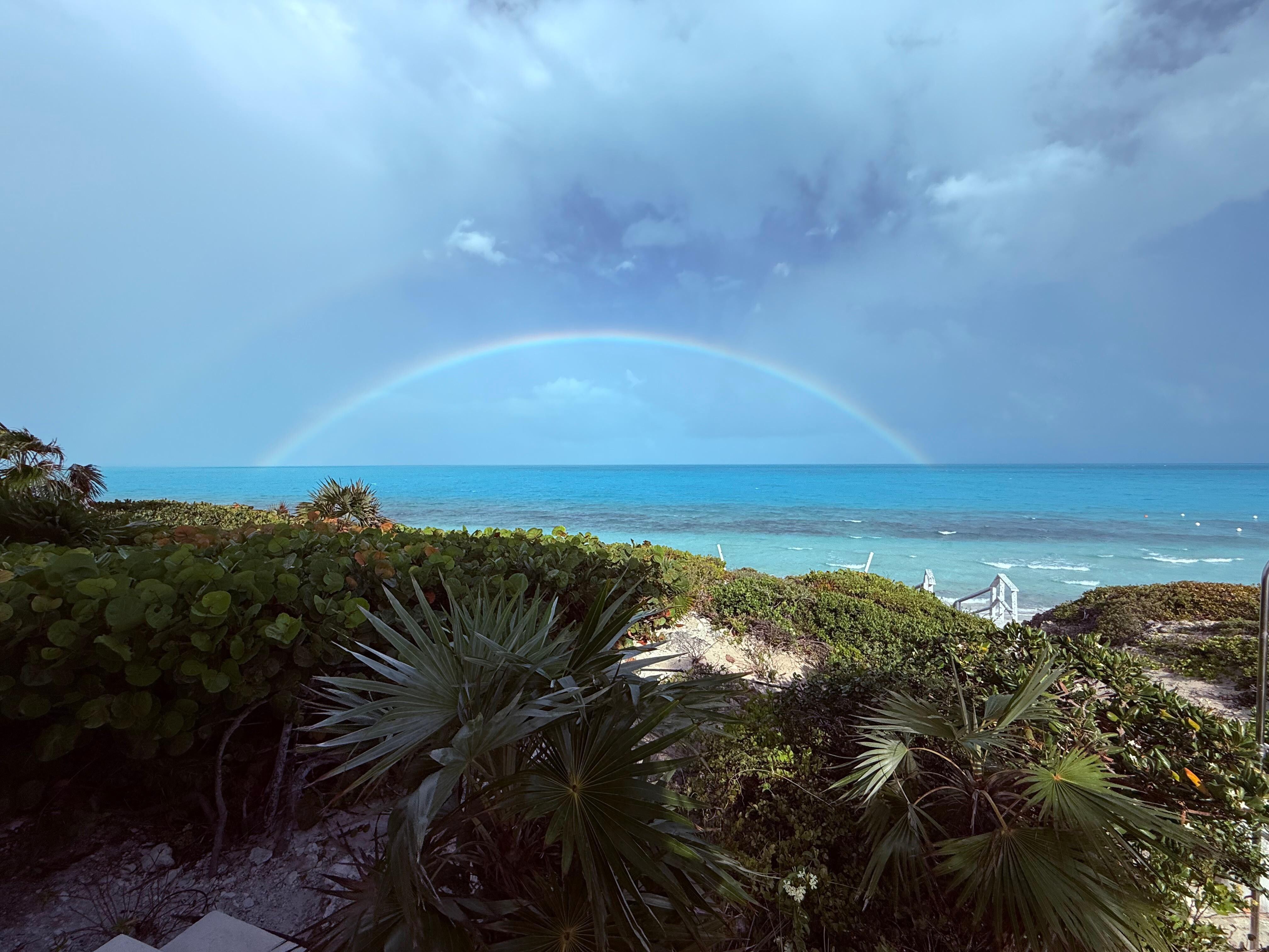 We had 2 amazing rainbows after a quick shower