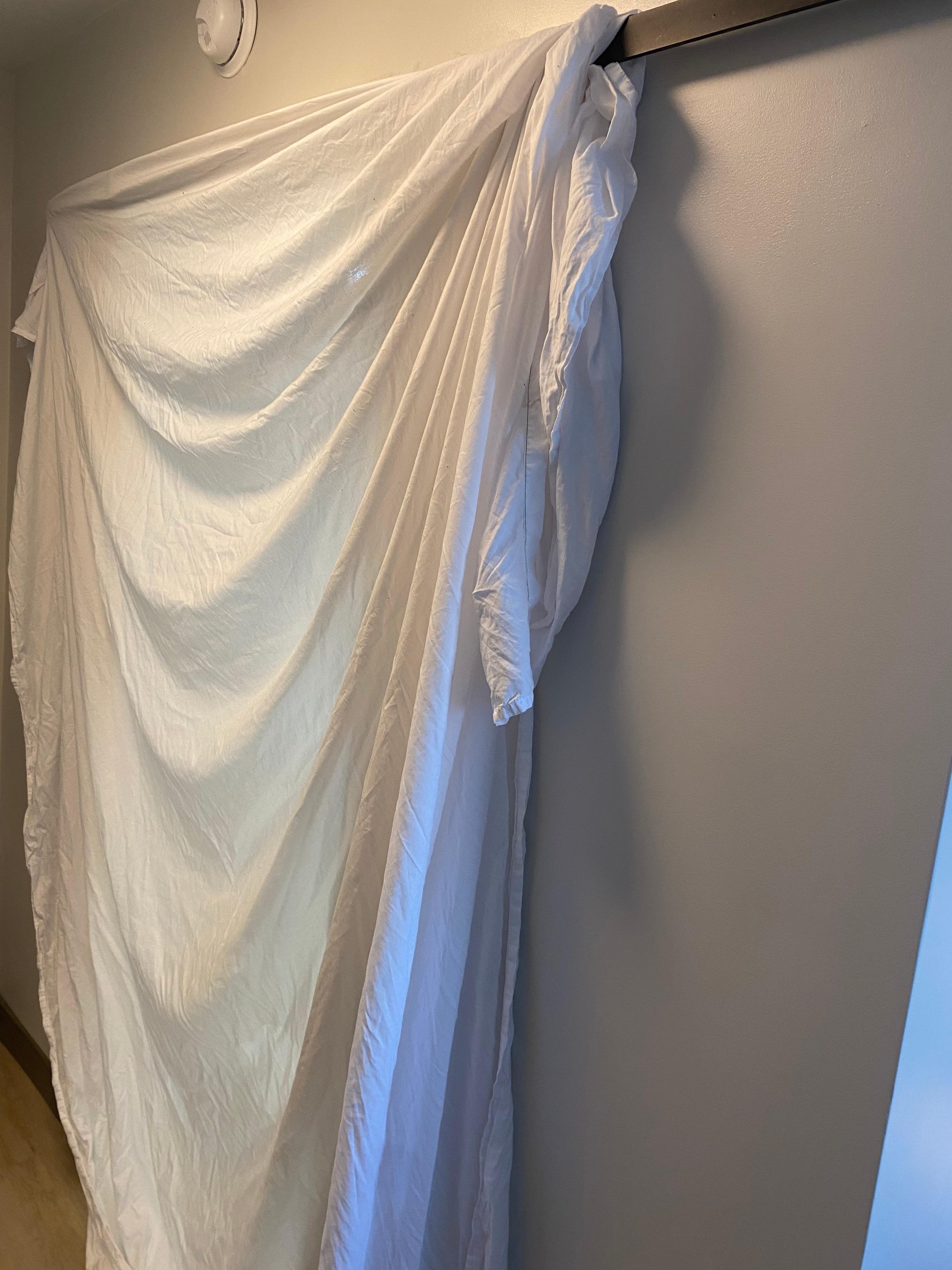 I had to put a sheet up to use the bathroom to have privacy