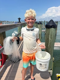 We caught lots of fish off the dock