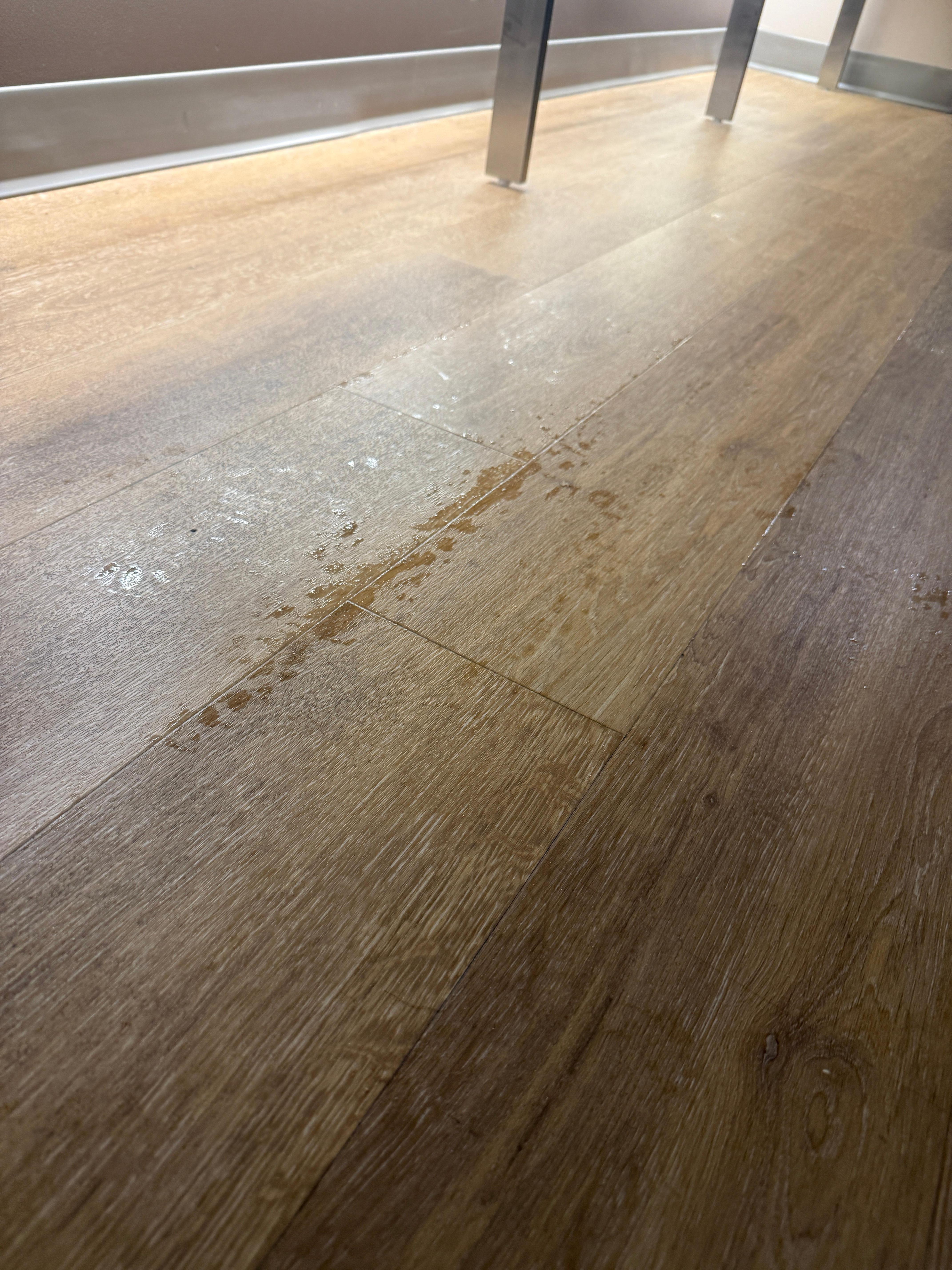 It doesn’t look like much, but it would make a sock damp, it was also slippery, a child or older person could fall pretty easy. 
