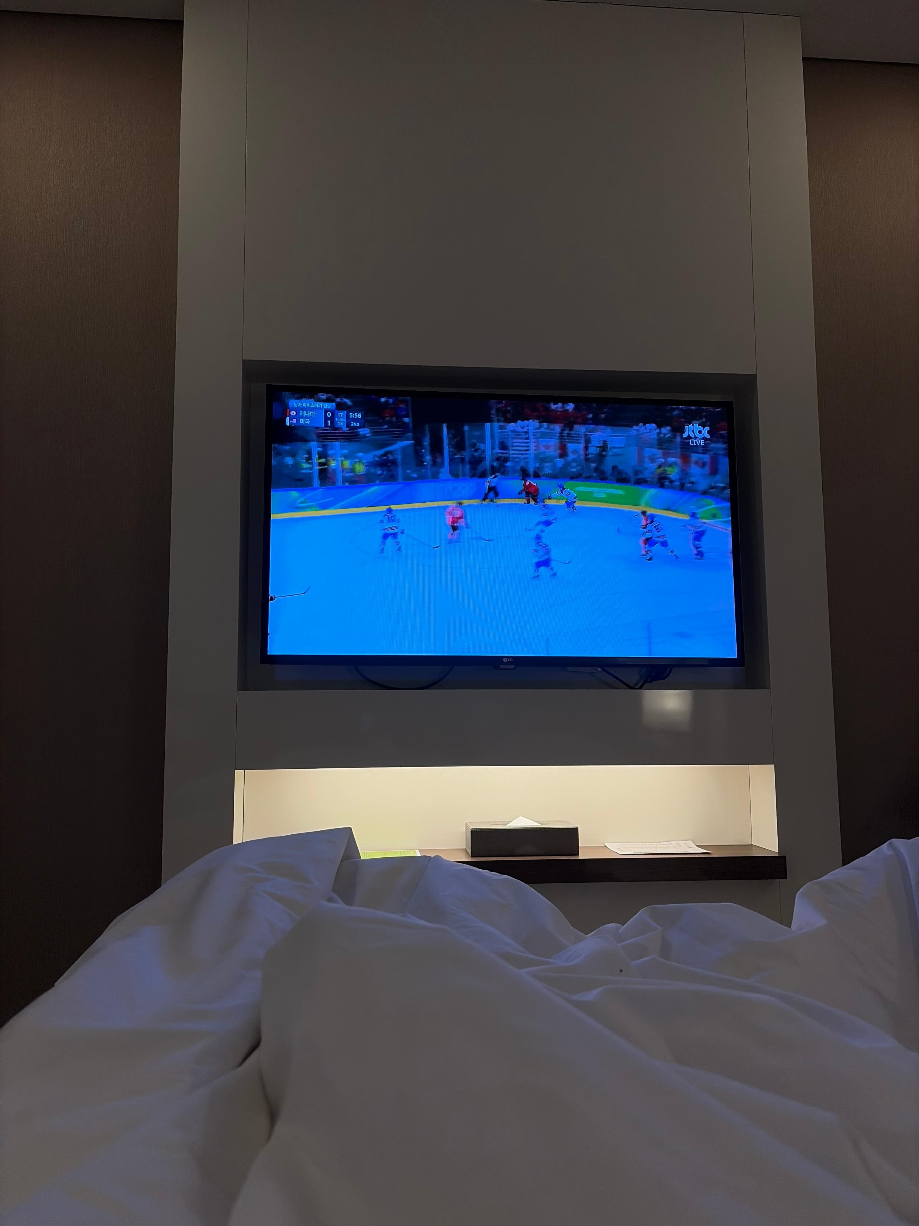 The TV showed the Olympics!
