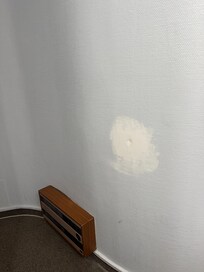 Patched, unpainted walls