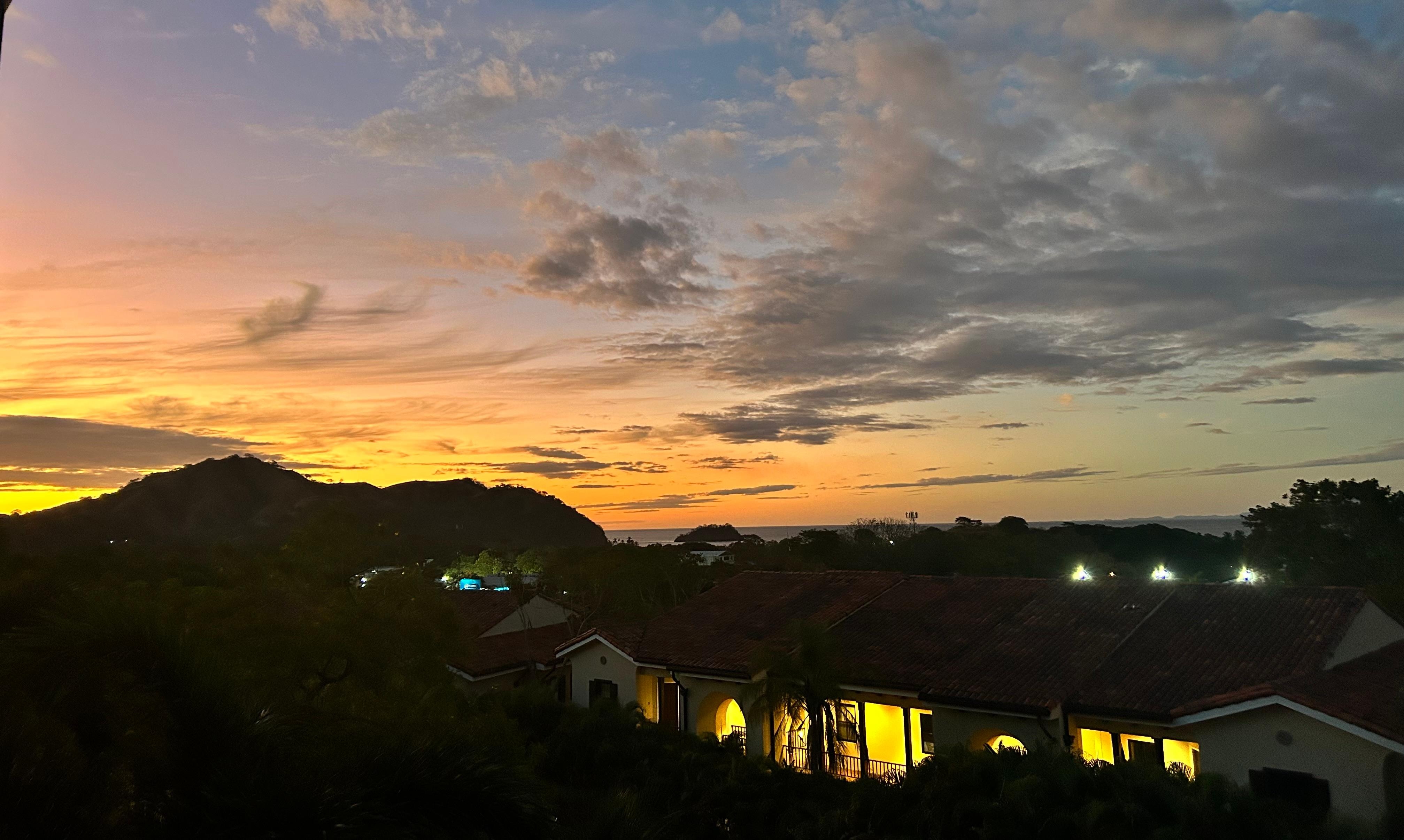 View from condo balcony sunset