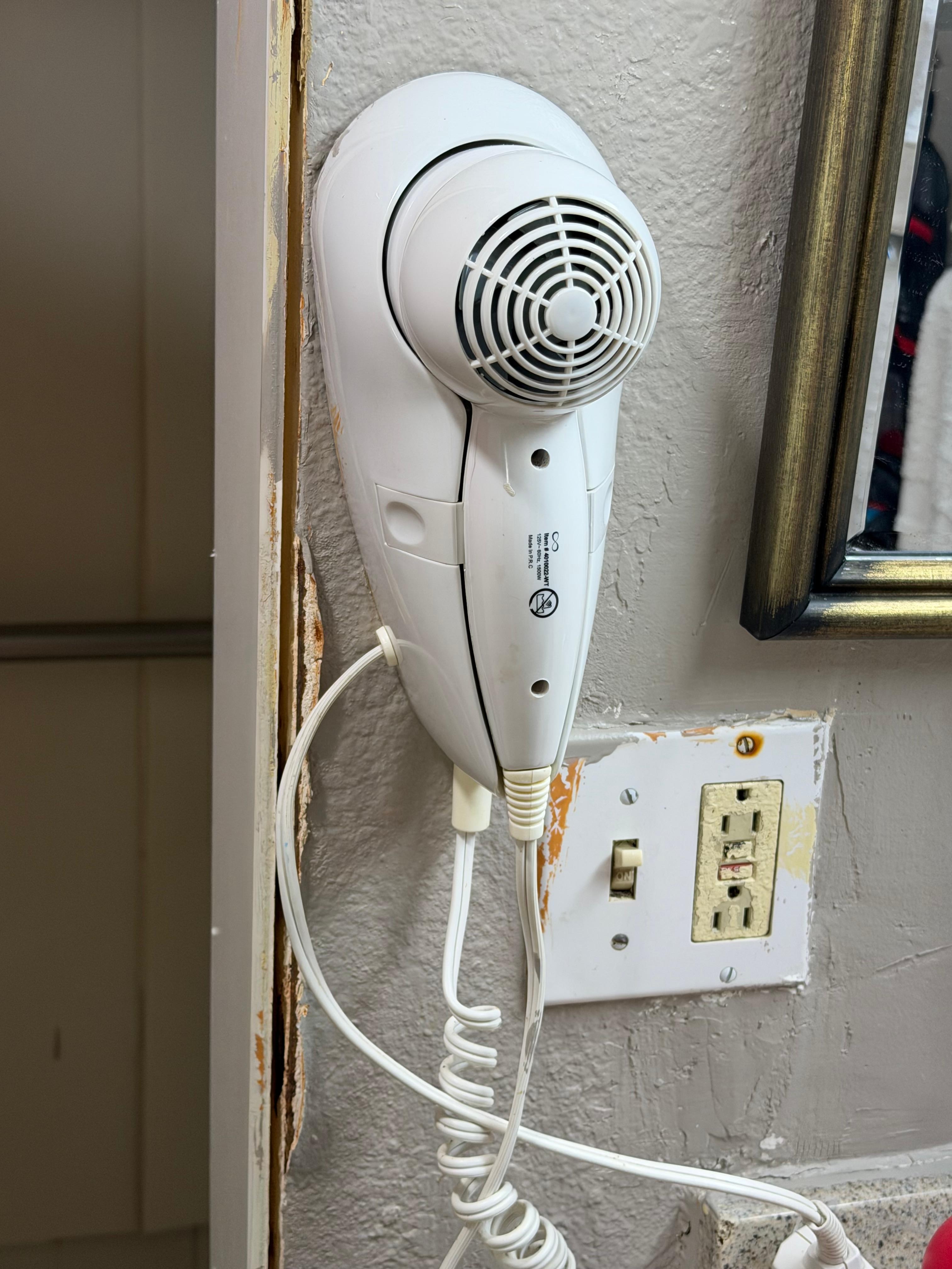 Walls separating, gfi plug so paint caked it can't possibly work 