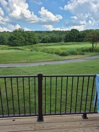 A view of the golf course from the deck