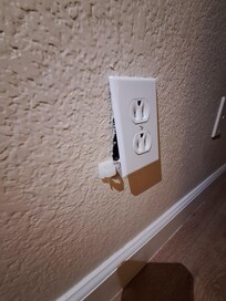One of two unsafe outlets