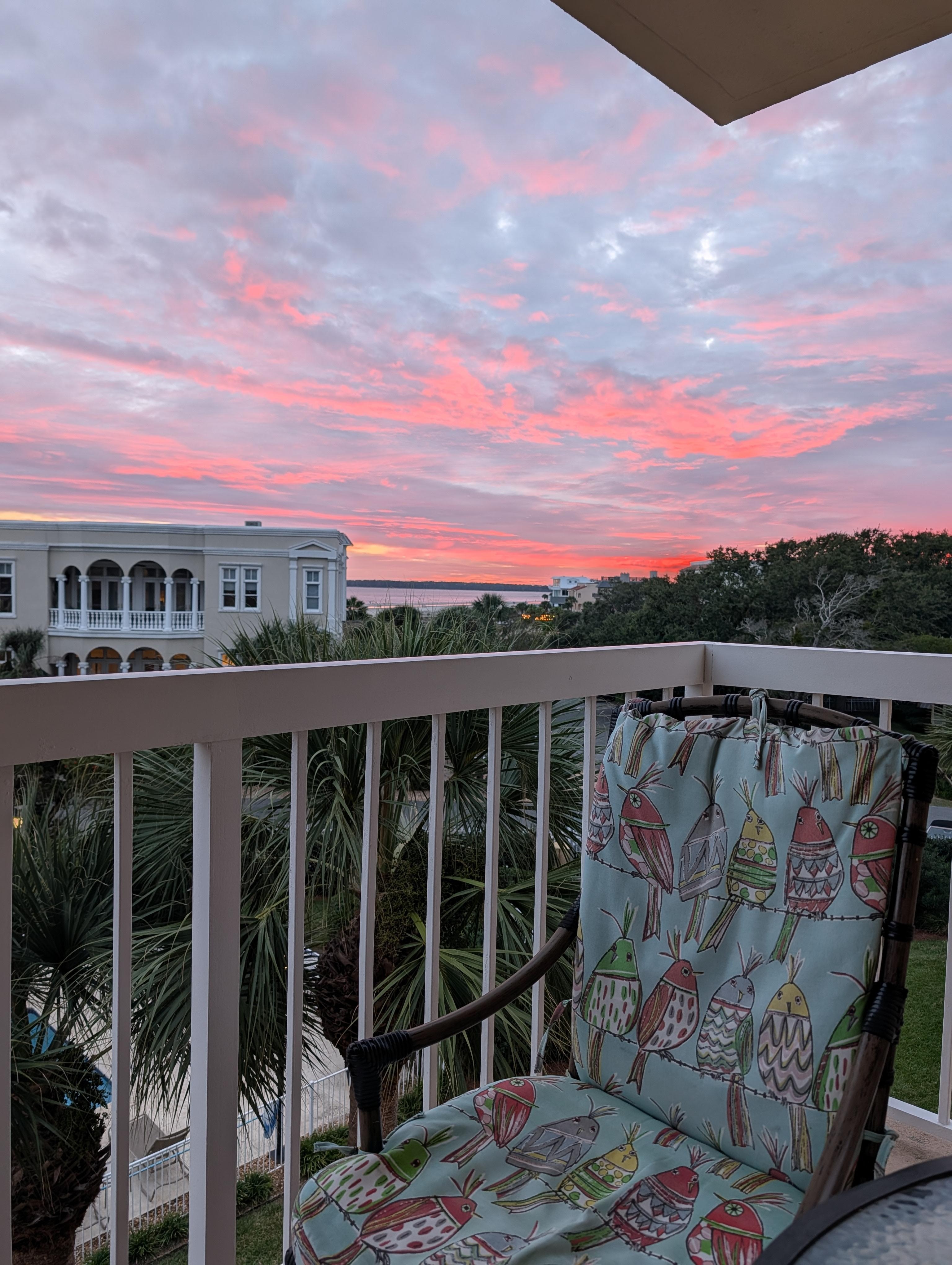 Sunset from the balcony.