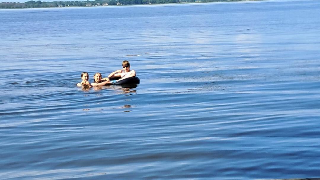 The kids had so much fun in the water. 