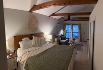 High ceilings in both rooms