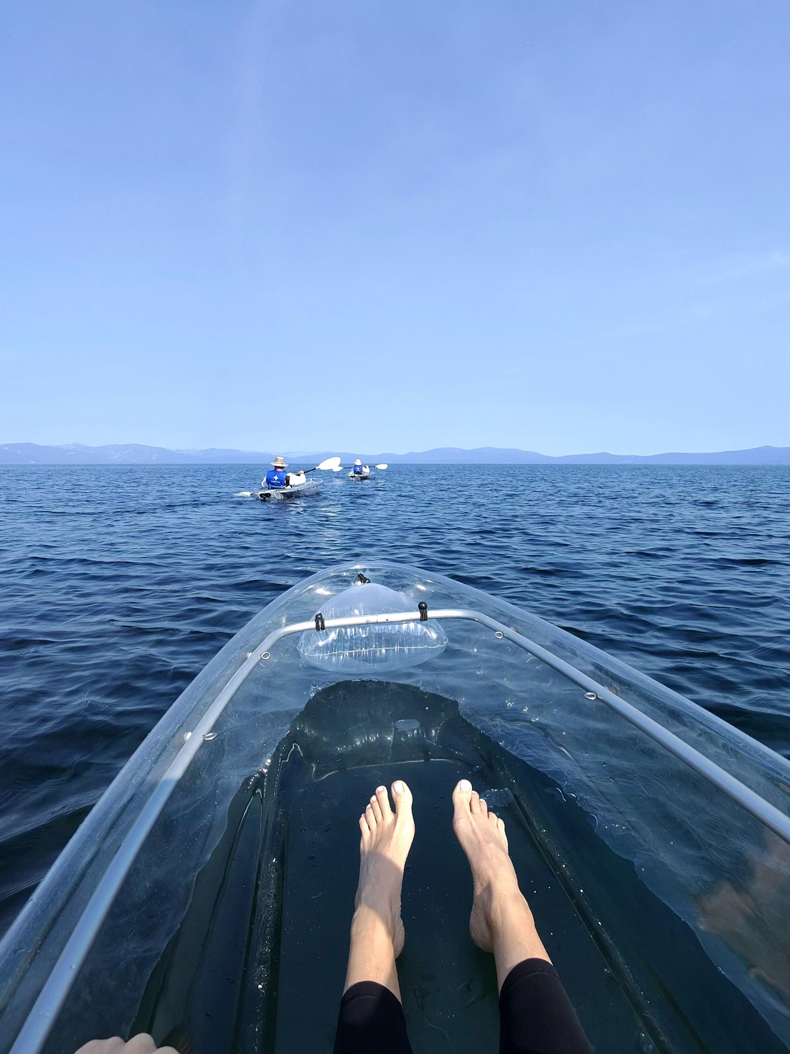 Clear kayak tour
