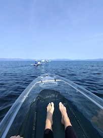 Clear kayak tour