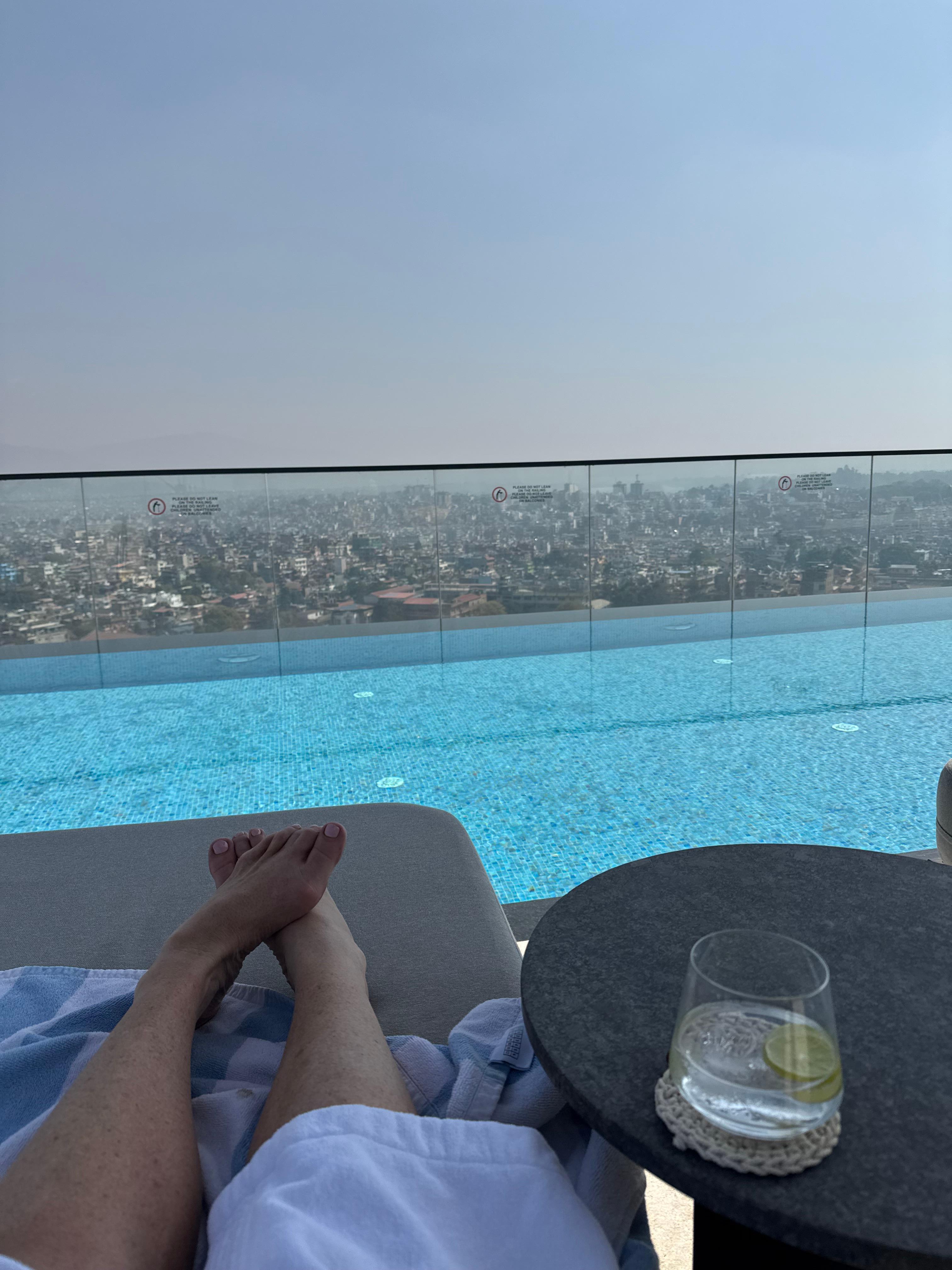 View by the infinity pool