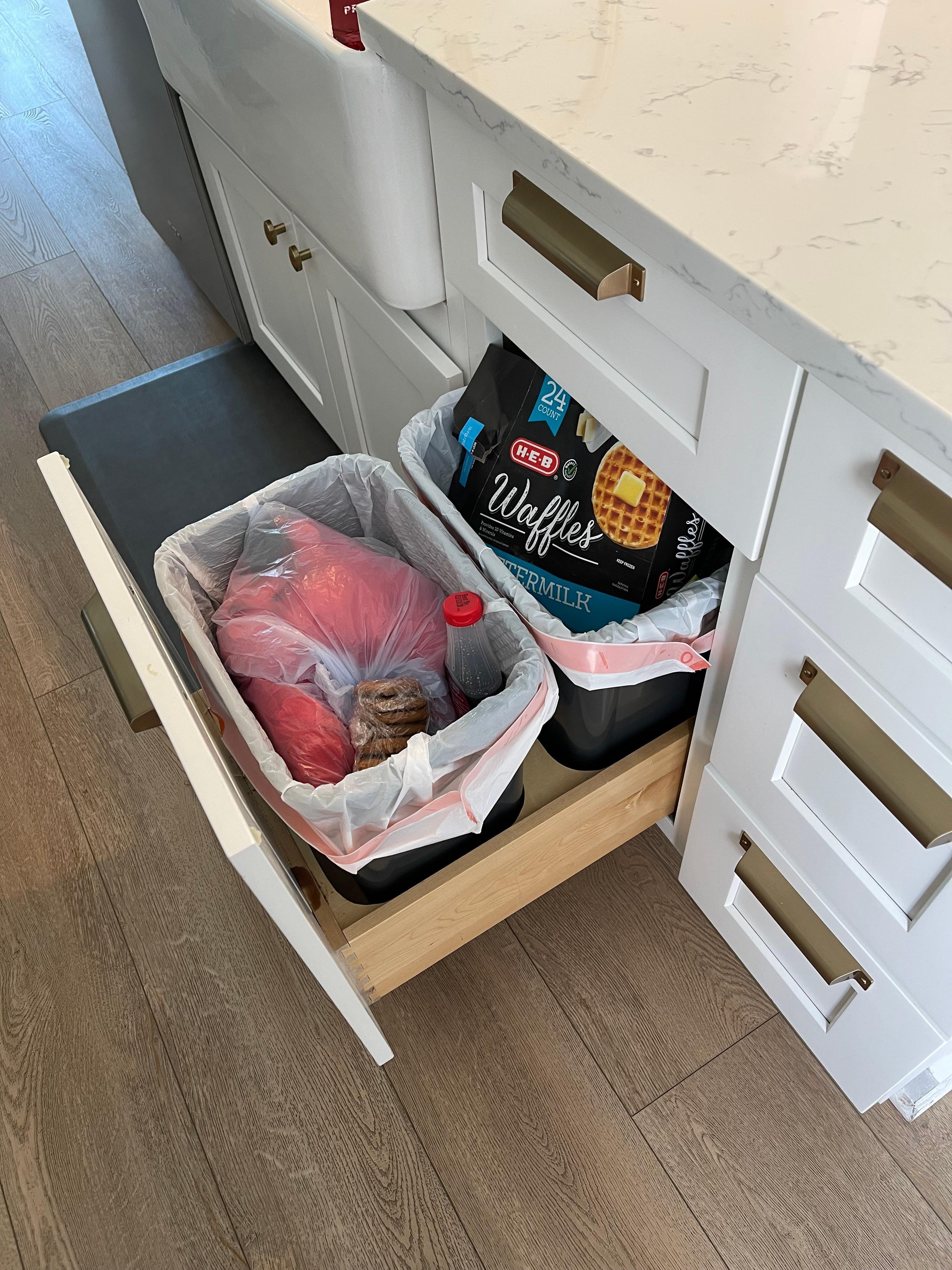 When we checked in trash bins in kitchen were full of trash.