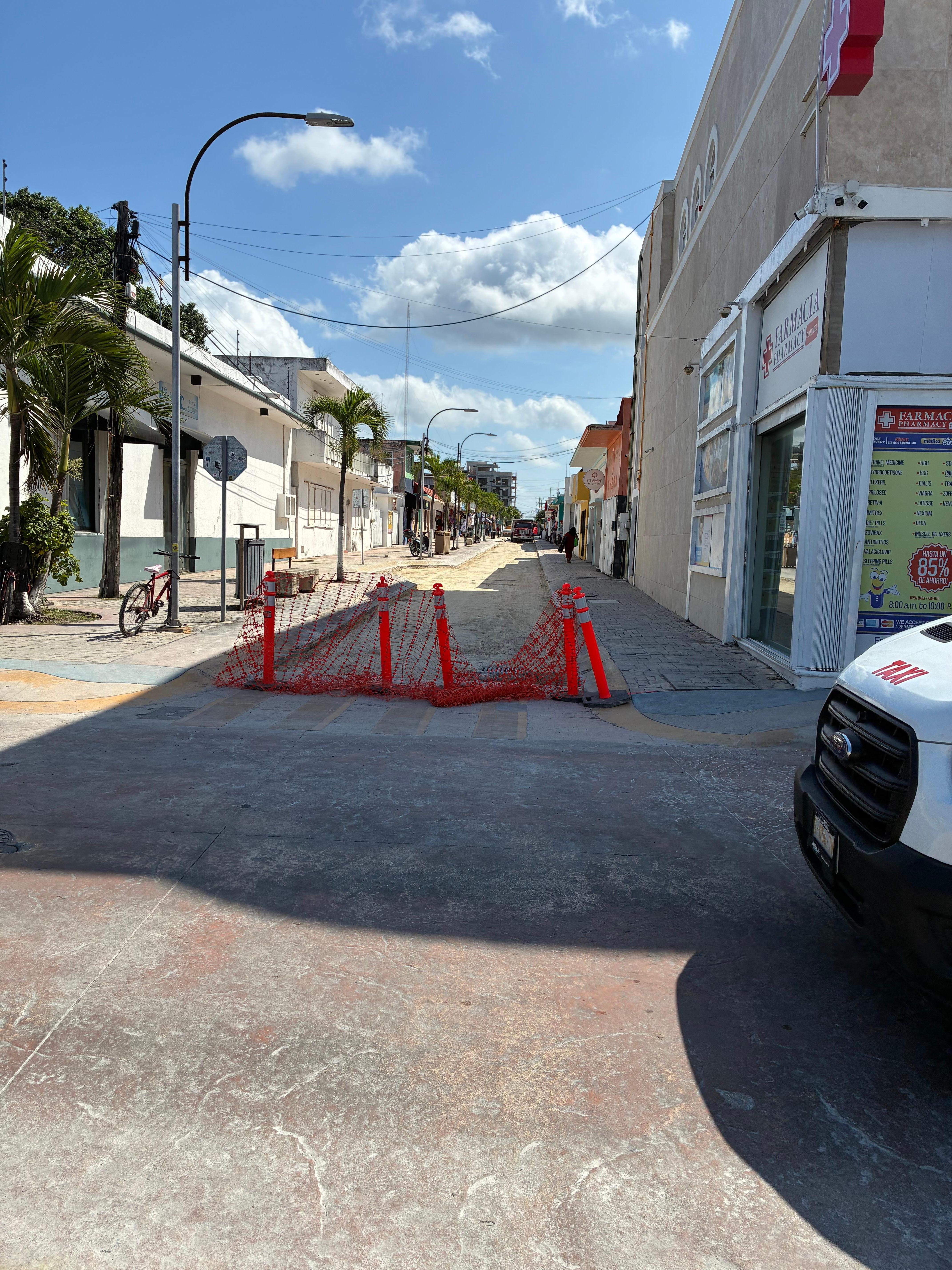 The street is under construction. No parking and no way to get close. 