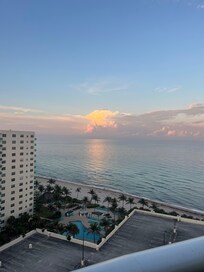 Sunrise on the balcony.