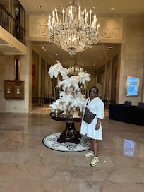 Inside of the hotel lobby, Marriott Mayflower