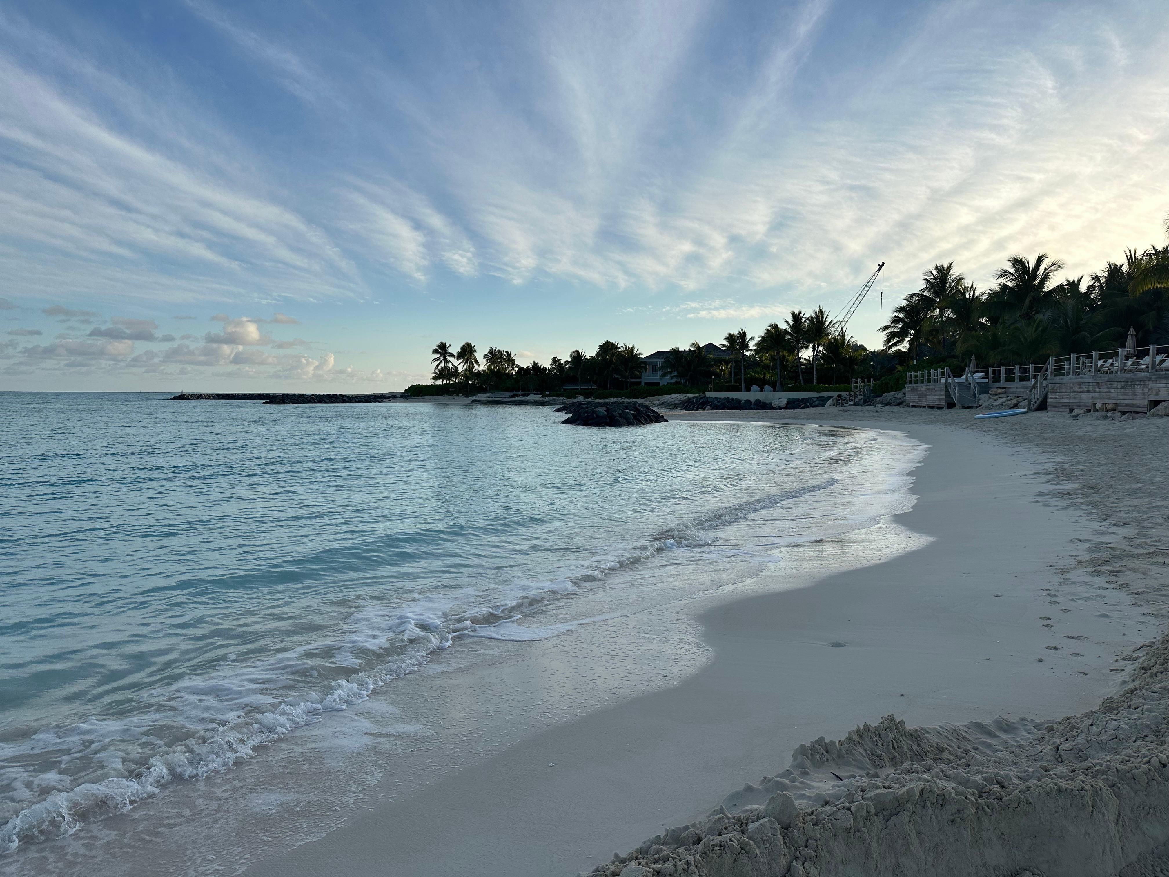 Photo from my morning walk on the beach near our villa.