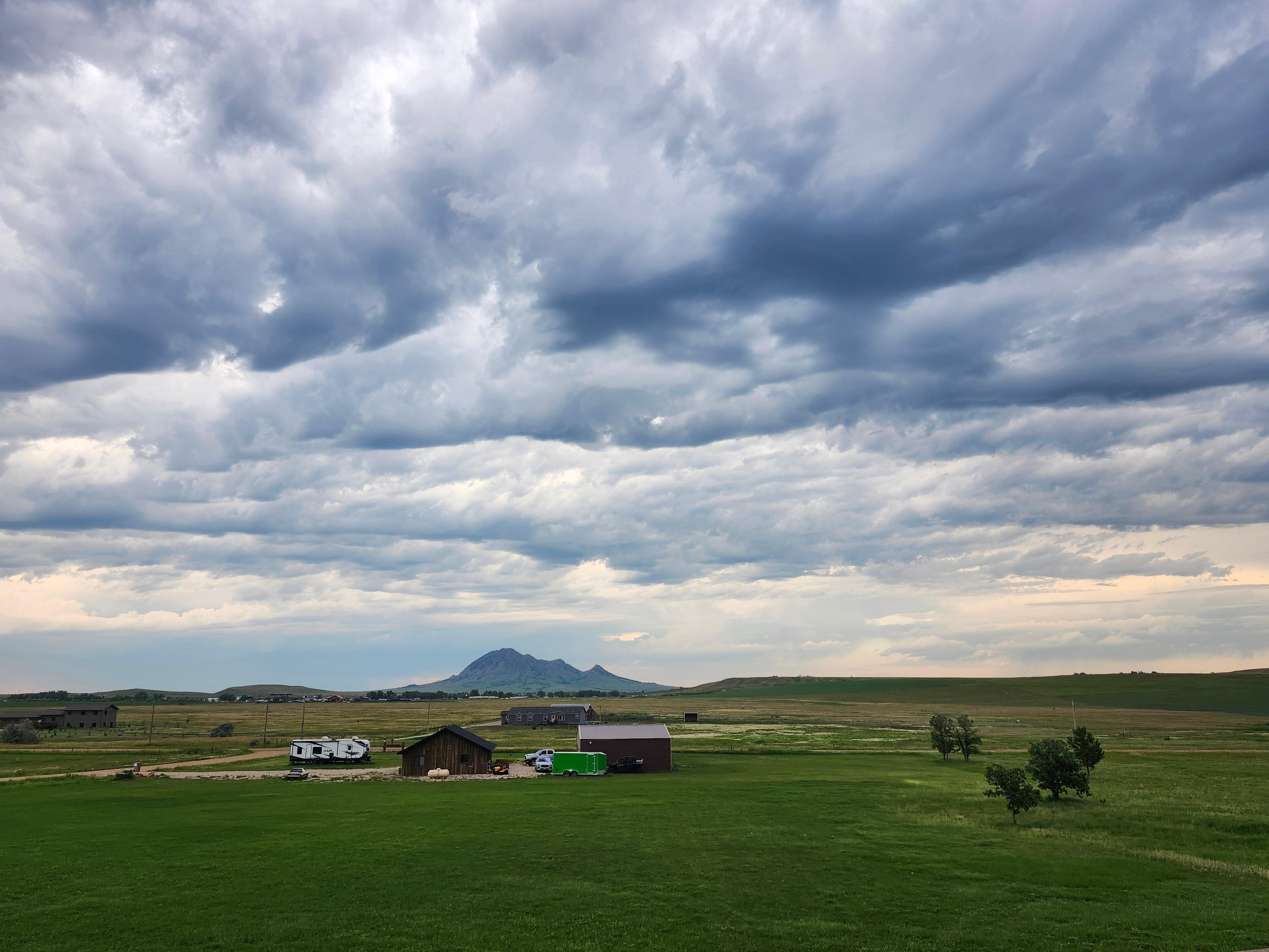 View from the garage balcony. 