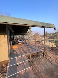 Suite and view to enjoy our morning coffee and the local wildlife.