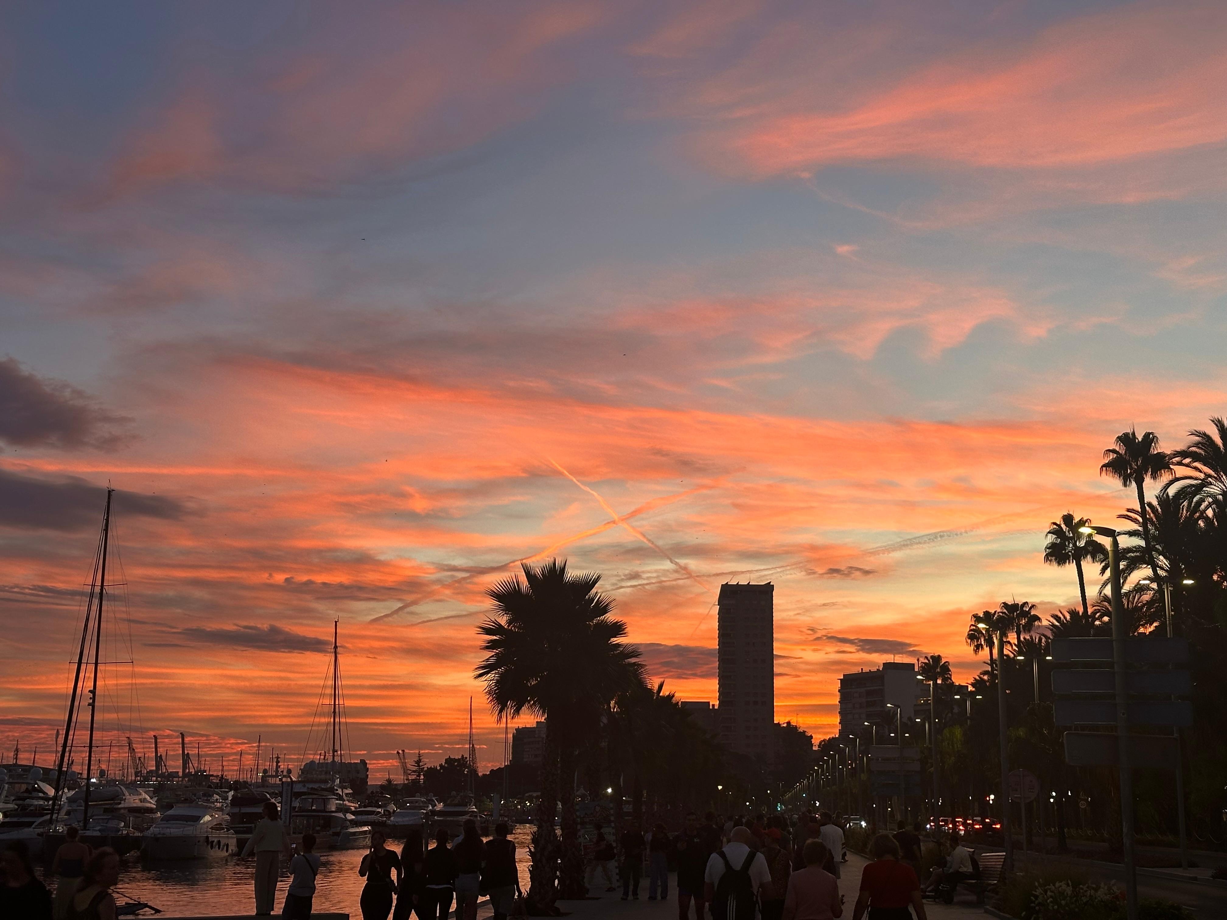 Alicante Red Sky at Night 1