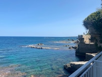 Looking out to sea from our balcony