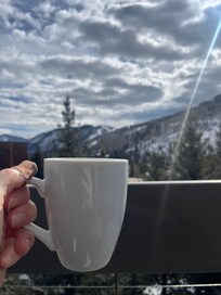 Sitting on the deck with morning coffee