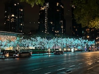 Across the street from the hotel.