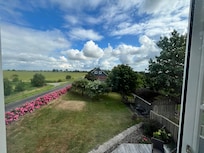 Blick aus einem Schlafzimmer