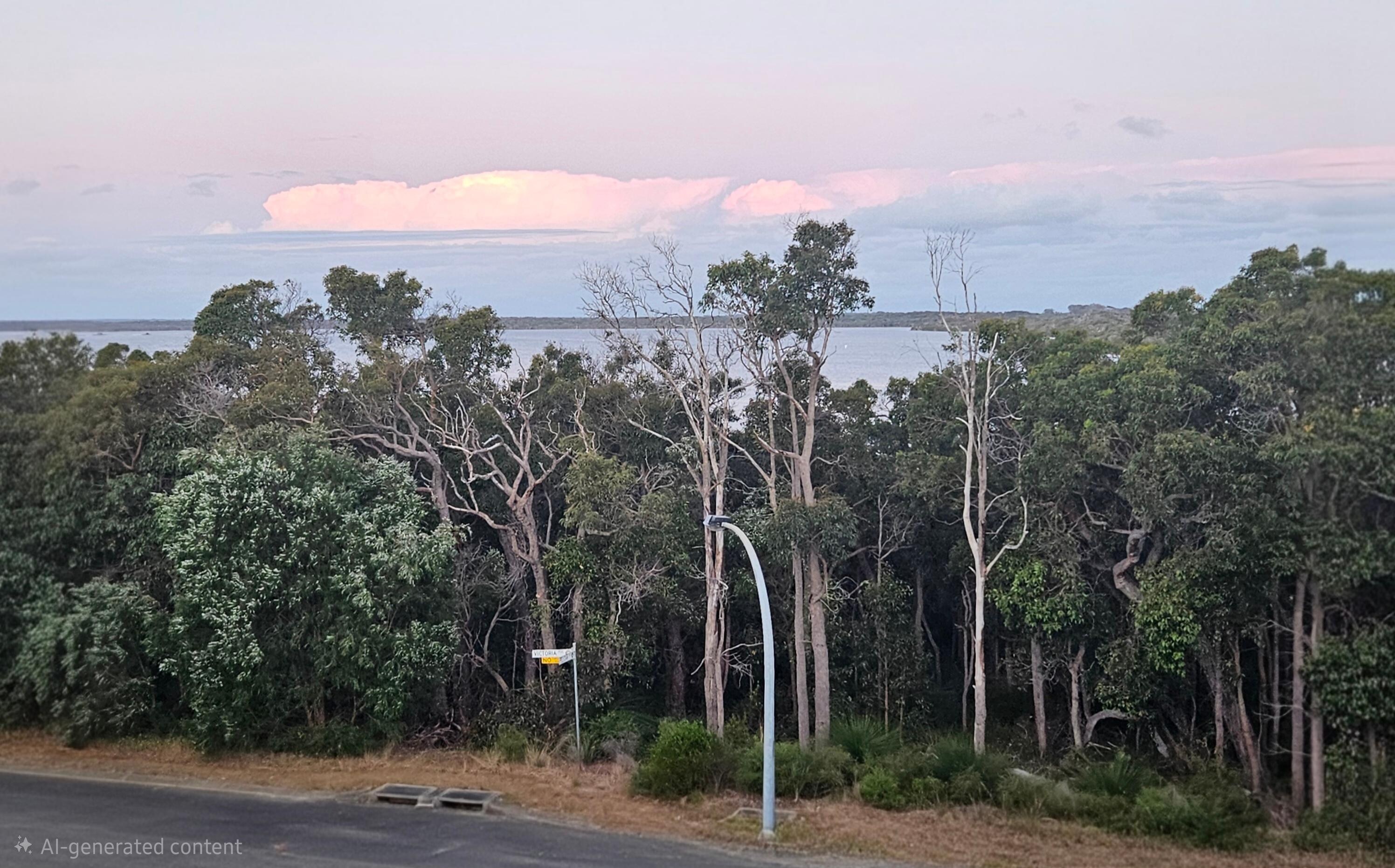 Sun setting in Augusta from the balcony