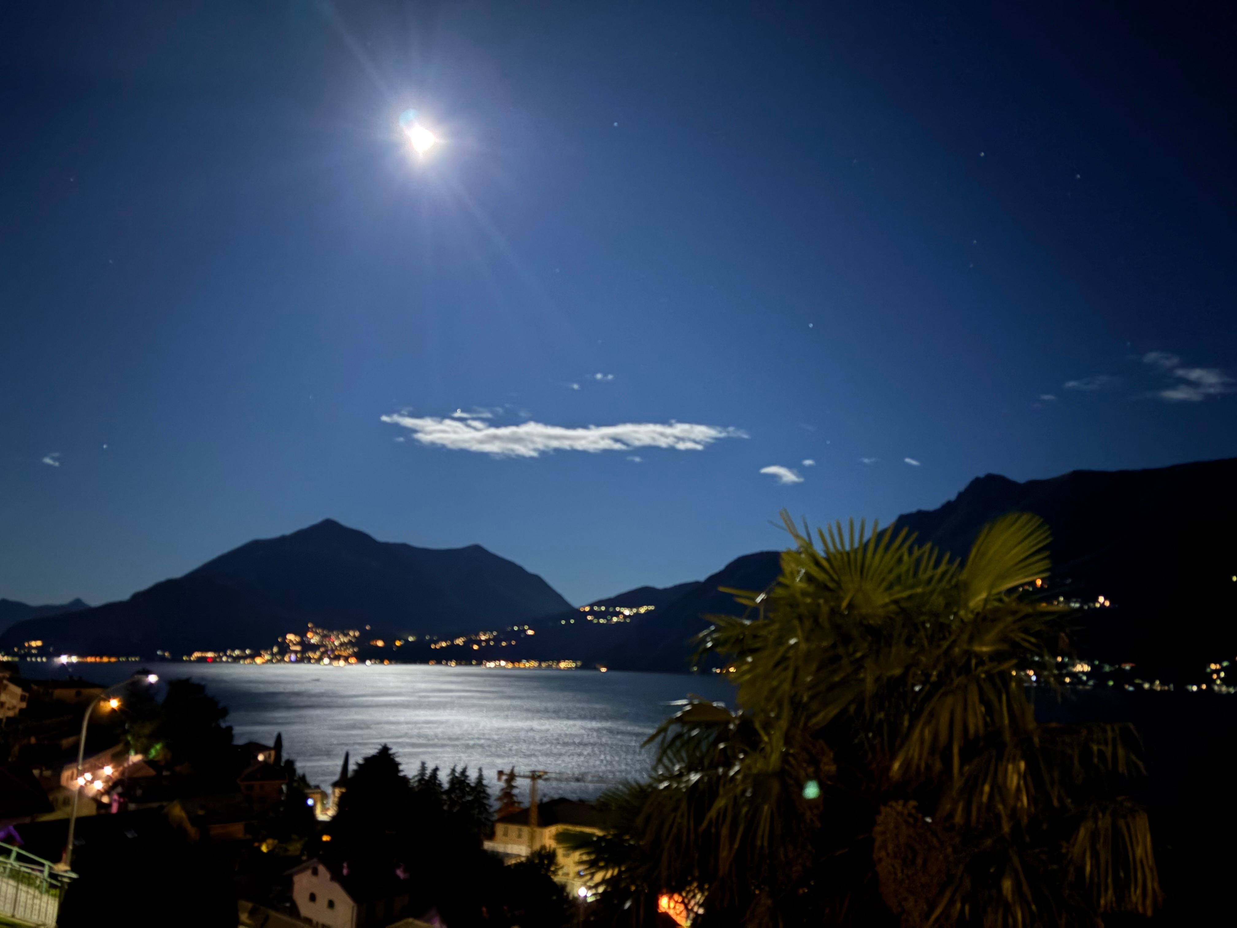 Night time view from main balcony