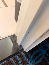 Crumbs were lining ever corner with some added rubber bands