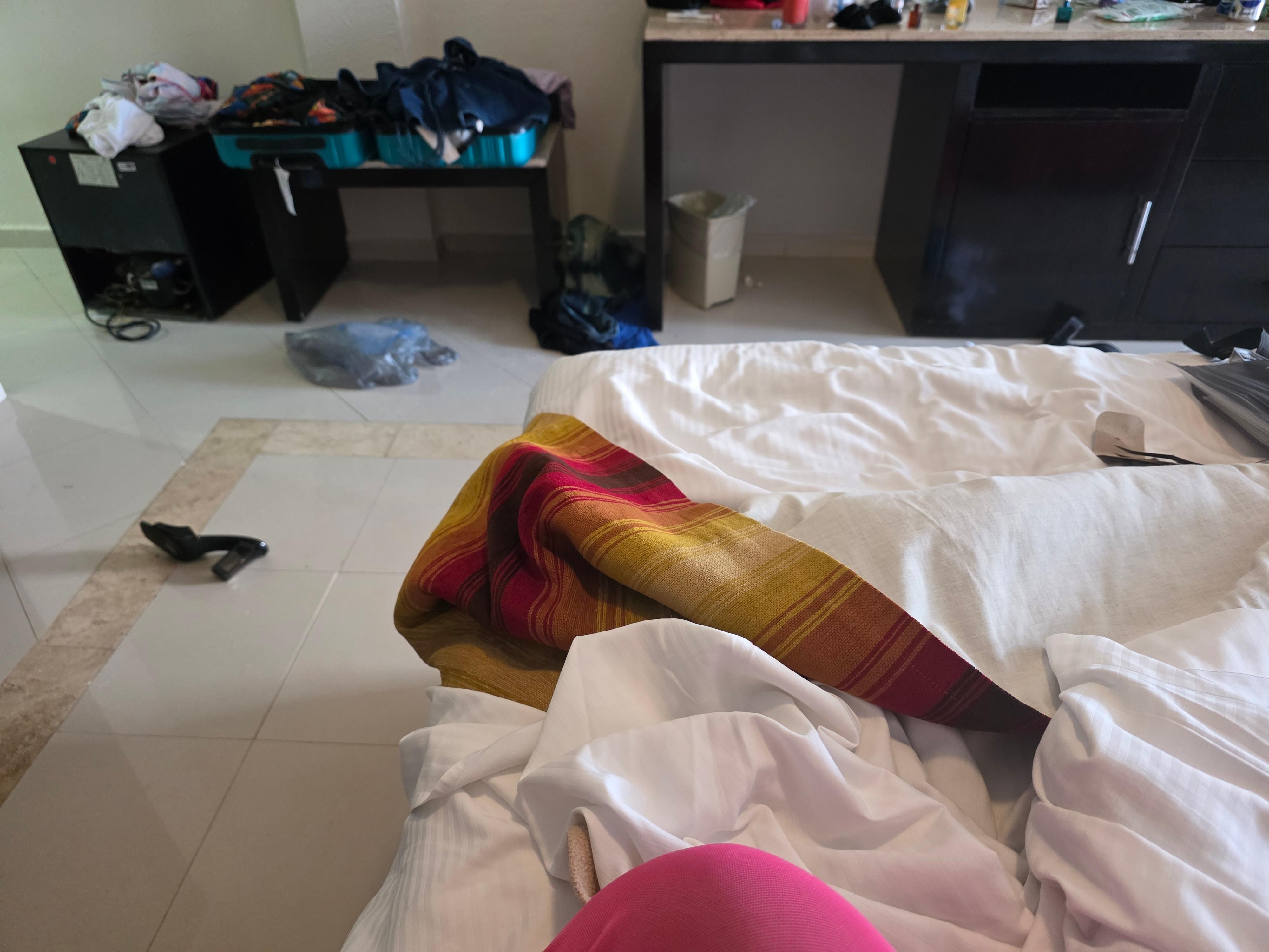 The broken freezer the removed but never replaced with a new one sat there the entire stay.