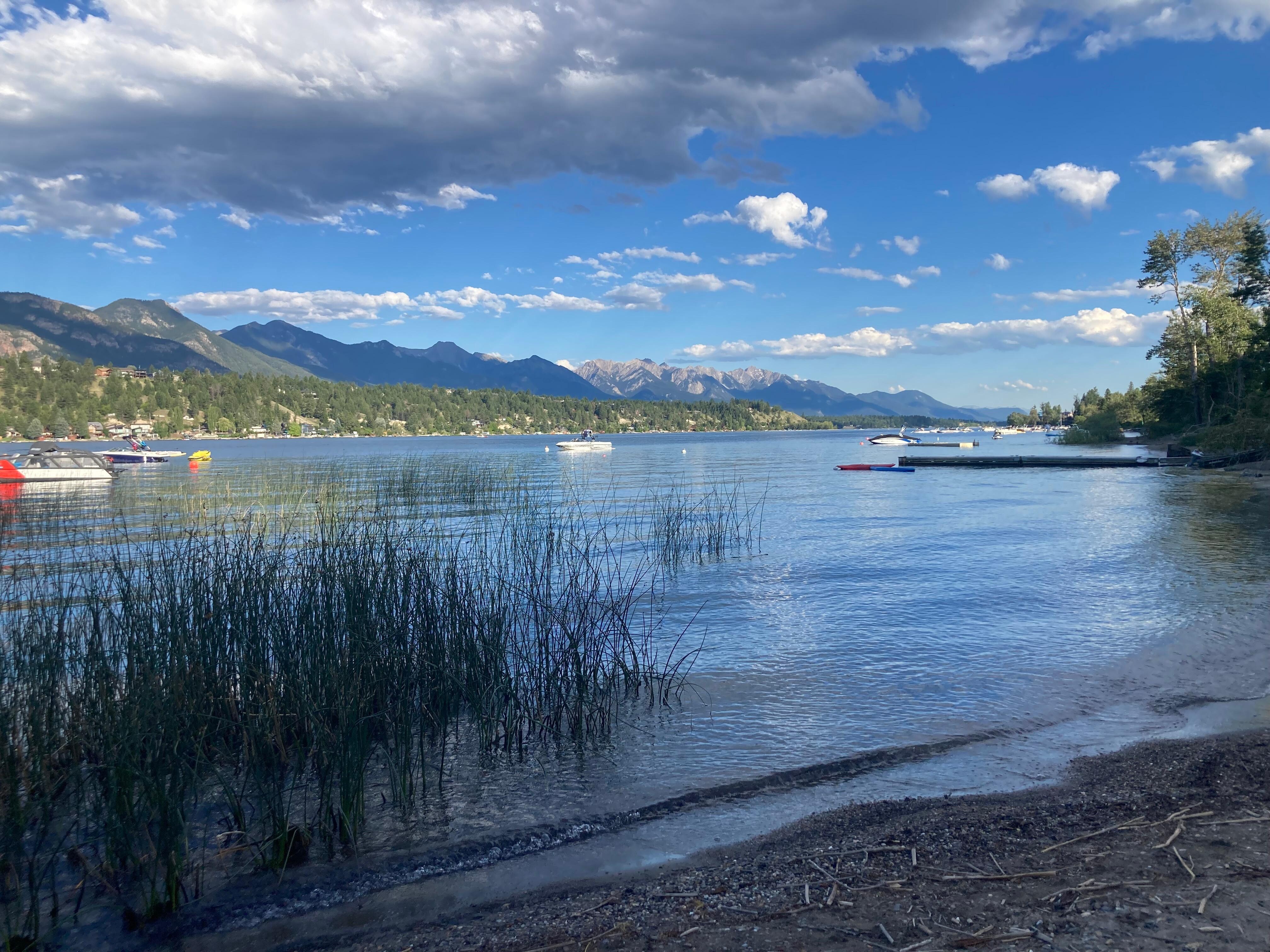 Evening stroll by the lake.
