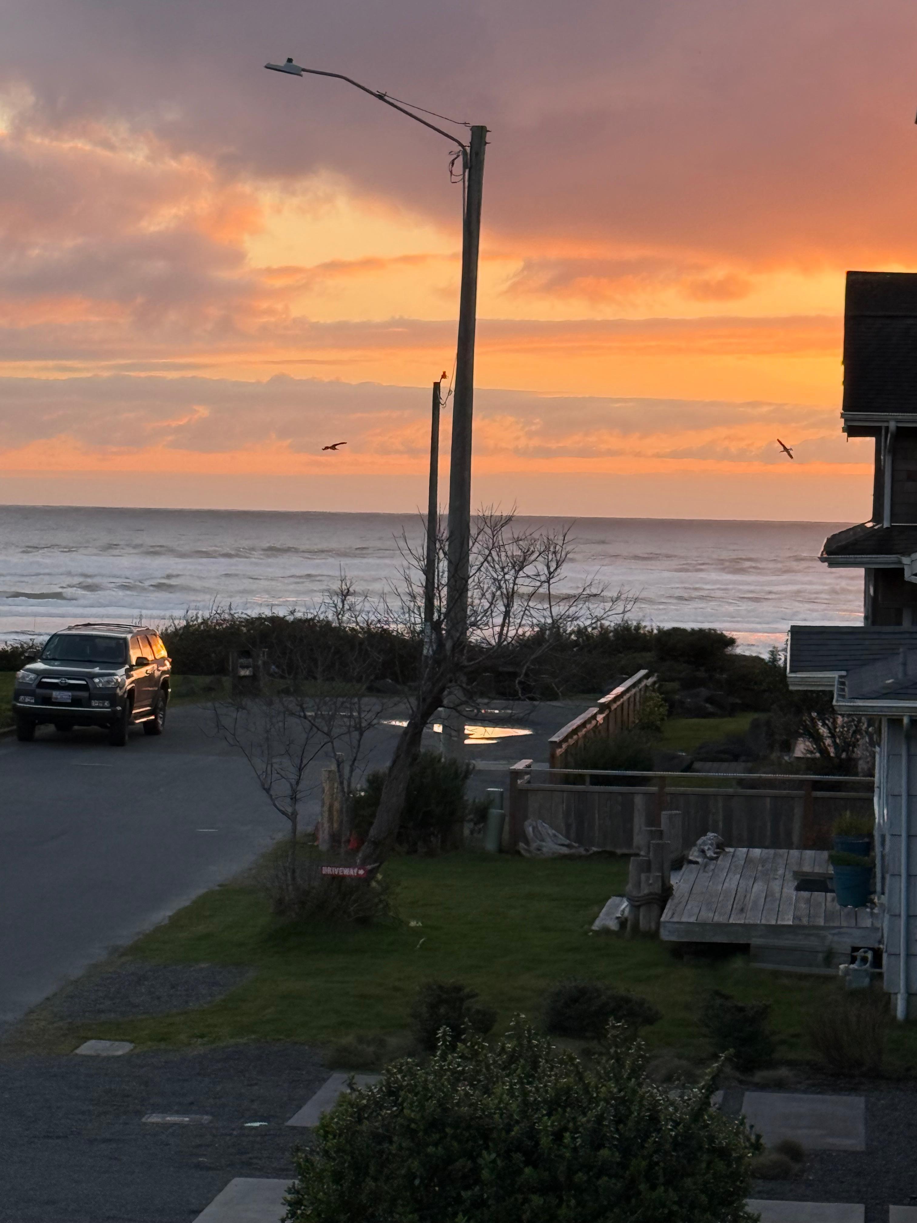 The view of the beach from our balcony. 