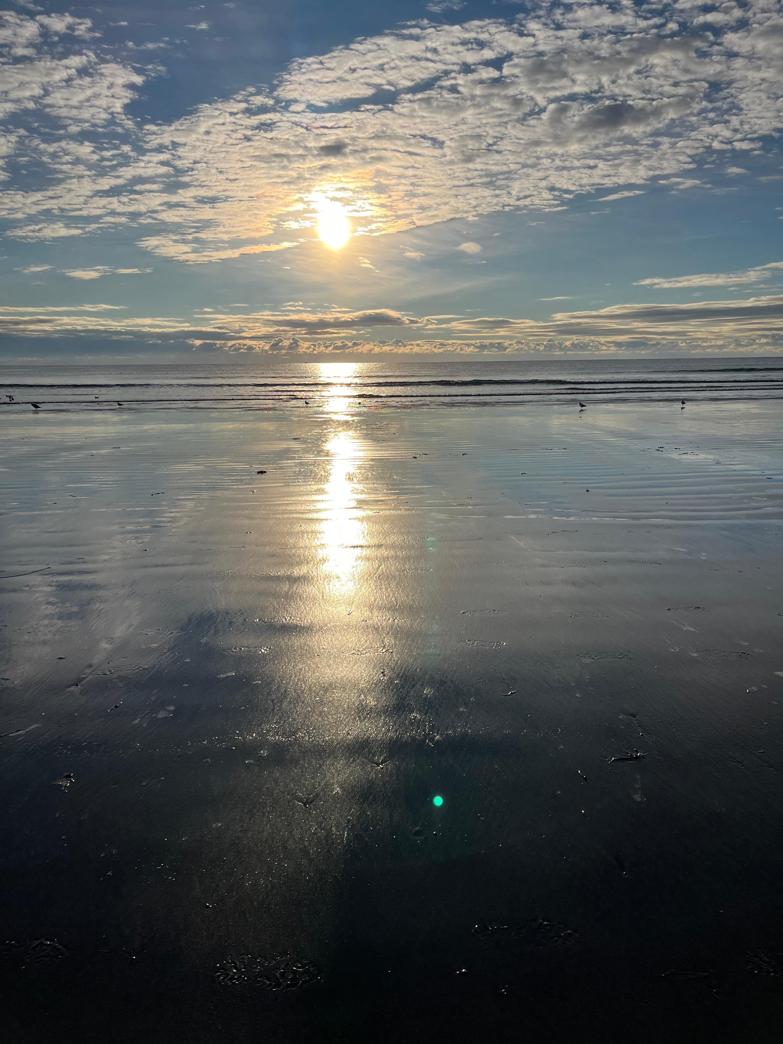 View from the beach only steps away