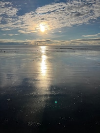 View from the beach only steps away