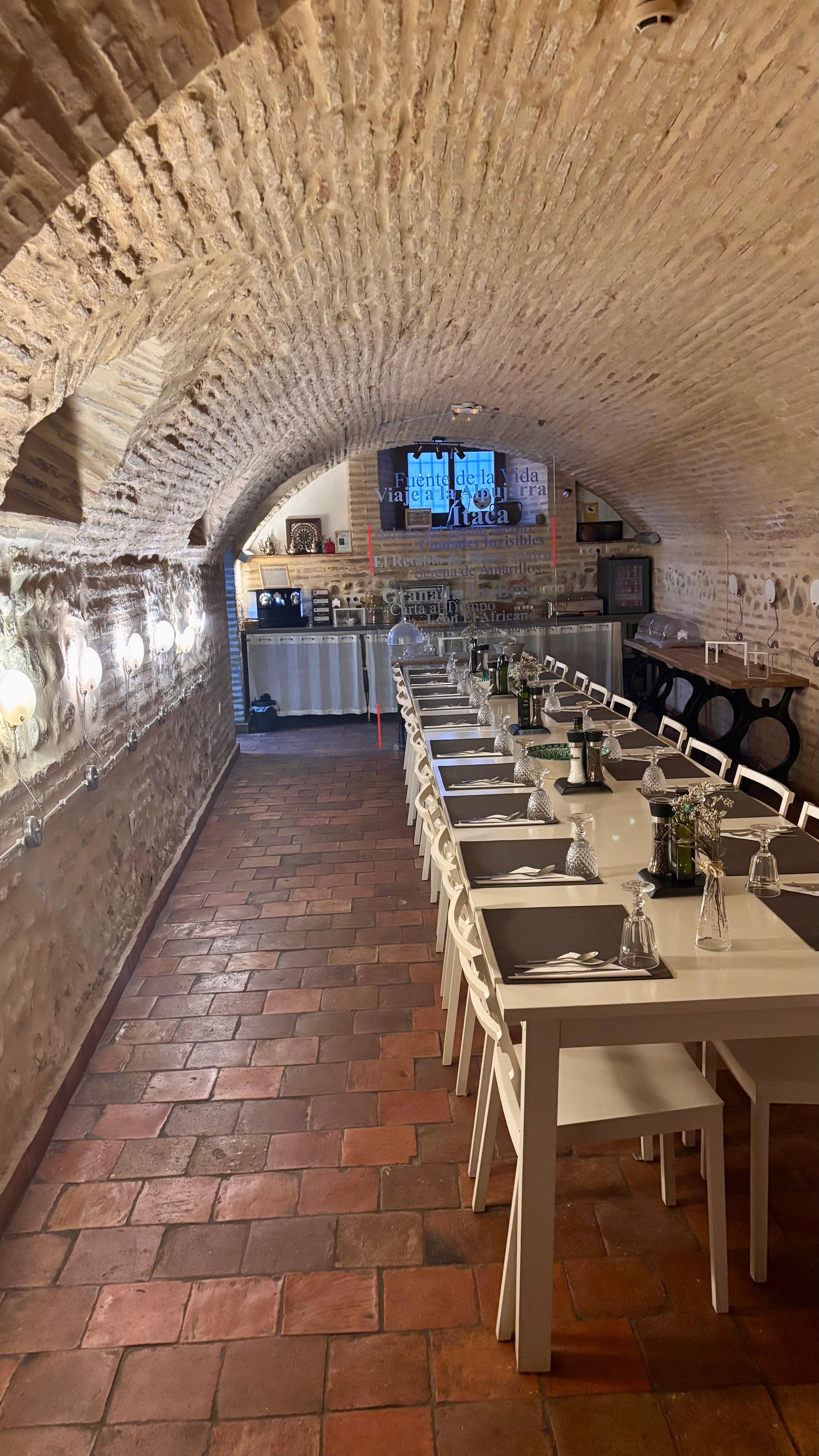 Subterranean breakfast area 