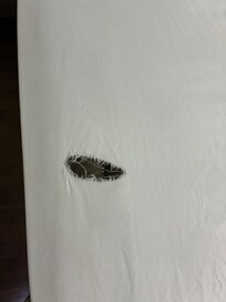 Vejam a situação do lençol que ainda é mantido em uso.
Só vi no meio da madrugada