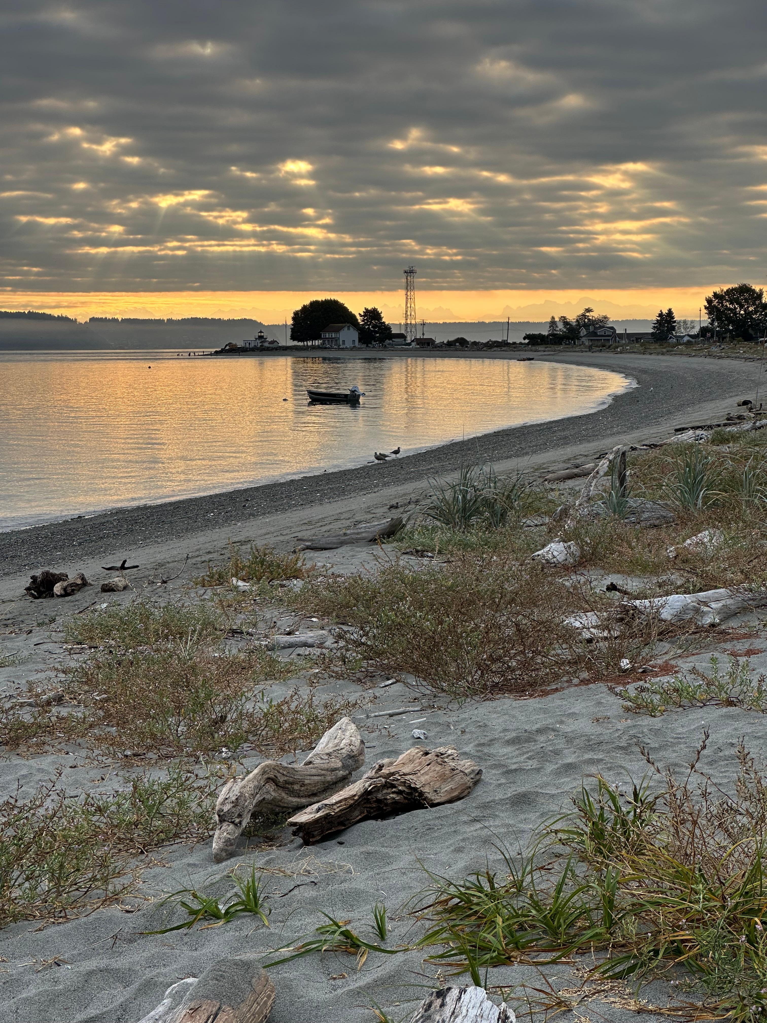 Coffee every morning looking at the Lighthouse at Point No Point. 