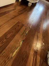 Broken floors, hard to walk with bare feet