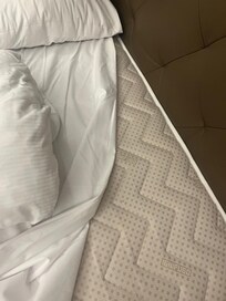 Bottom sheet right over mattress; no mattress protector!